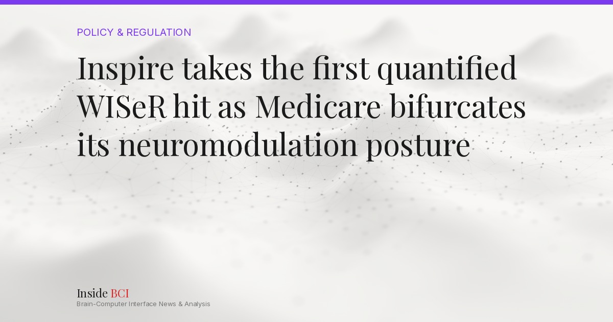 Inspire takes the first quantified WISeR hit as Medicare bifurcates its ...
